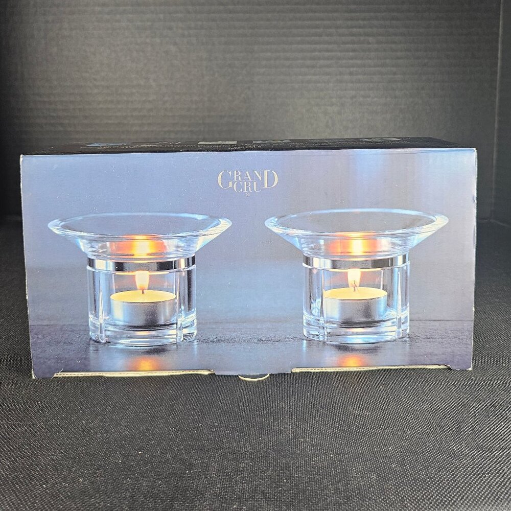 NIB Rosendahl Grand Cru Tea Light Holder Danish Modern Pair New Old Stock